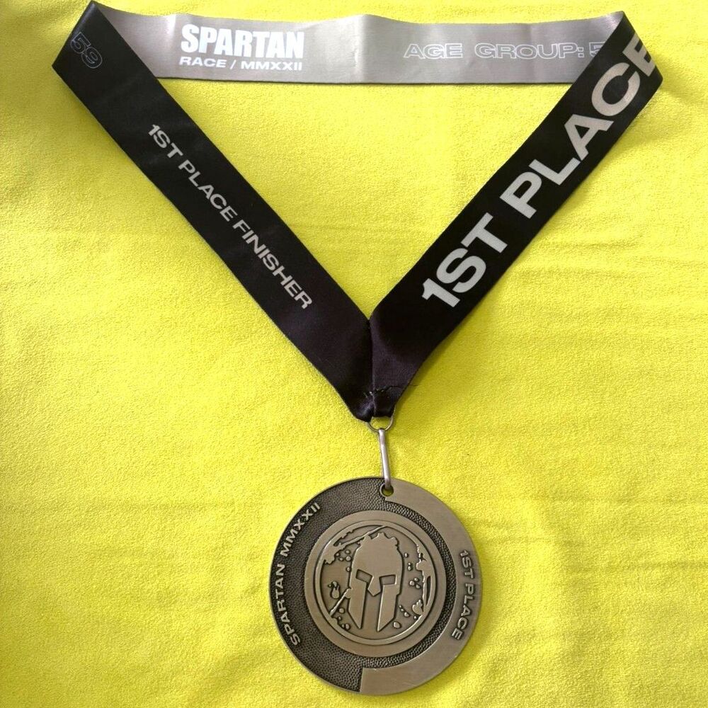 2022 Spartan 1st Place Age Group - Choose Sprint Super Beast or AG 55-59 Ribbon